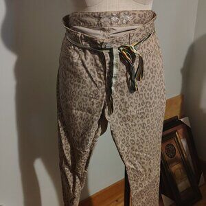 Gray printed jeans